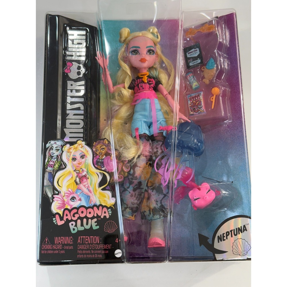 Monster High Lagoona Blue with Pet Neptuna and Accessories NEW 2024